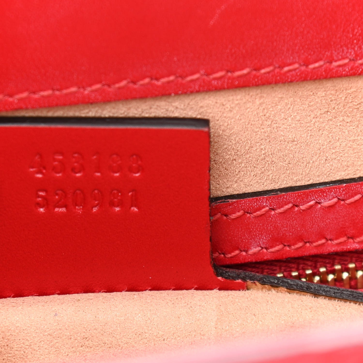 Gucci Guccissima Signature Small Padlock Top Handle Bag Hibiscus Red 7 of 13