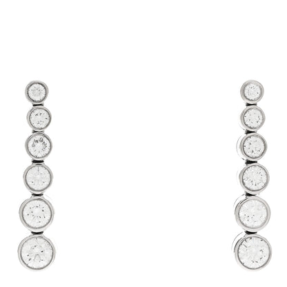 Tiffany Platinum Diamond Jazz Graduated Drop Earrings 1 of 4