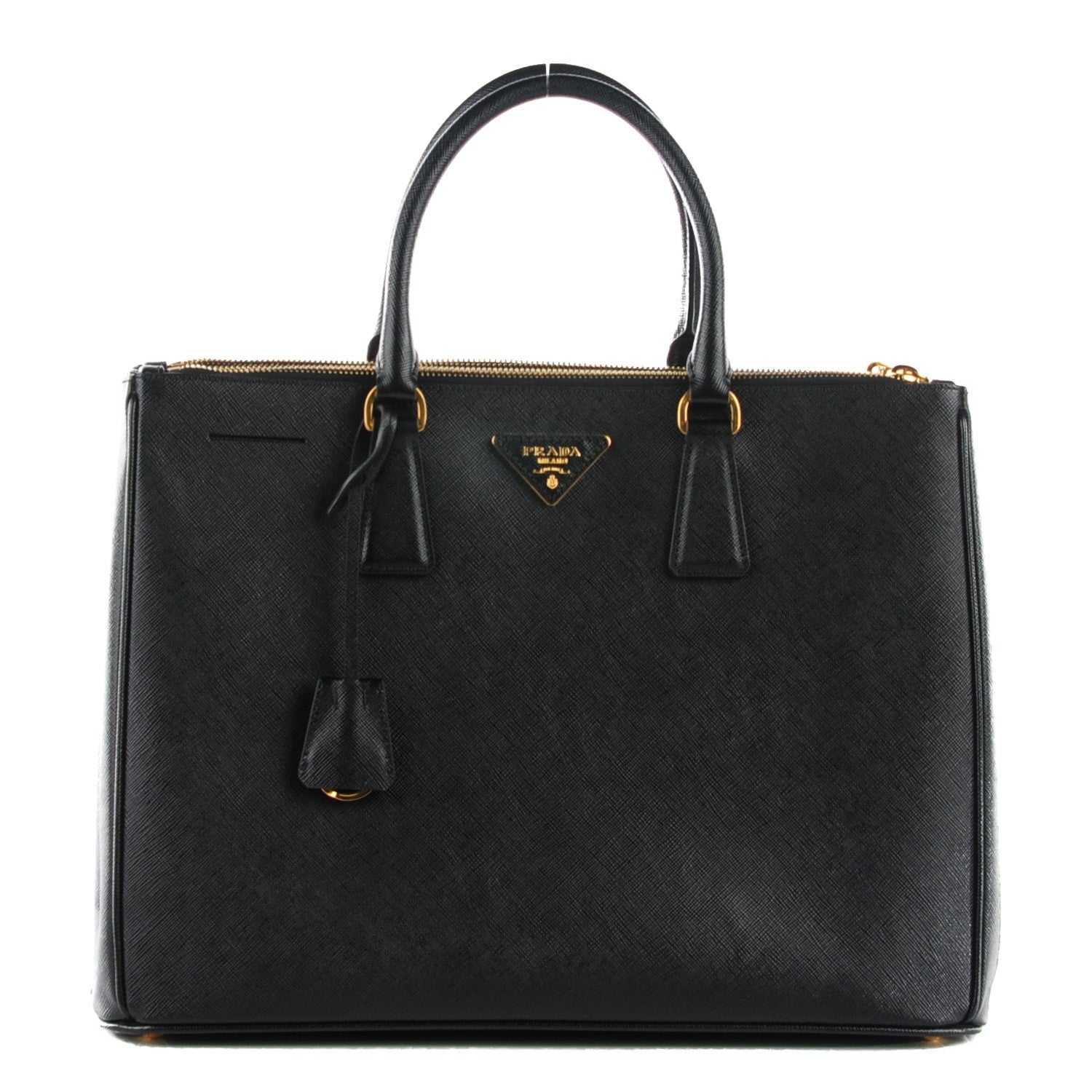Prada Saffiano Large Galleria Double Zip Tote Black 1 of 11