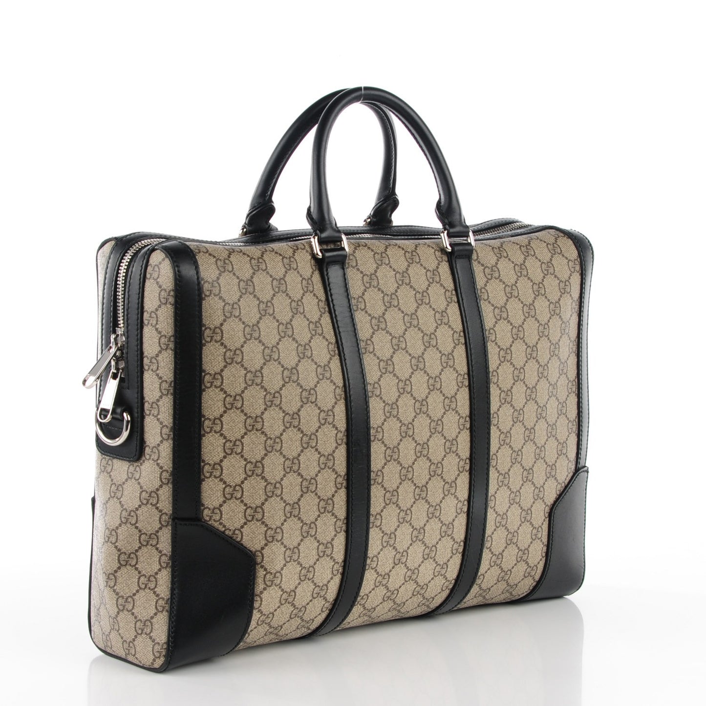 GG Supreme Monogram Eden Briefcase Black