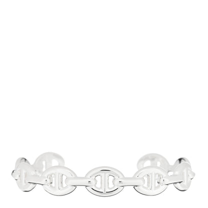 Hermes Sterling Silver MM Chaine d'Ancre Enchainee Cuff Bracelet SH 1 of 3