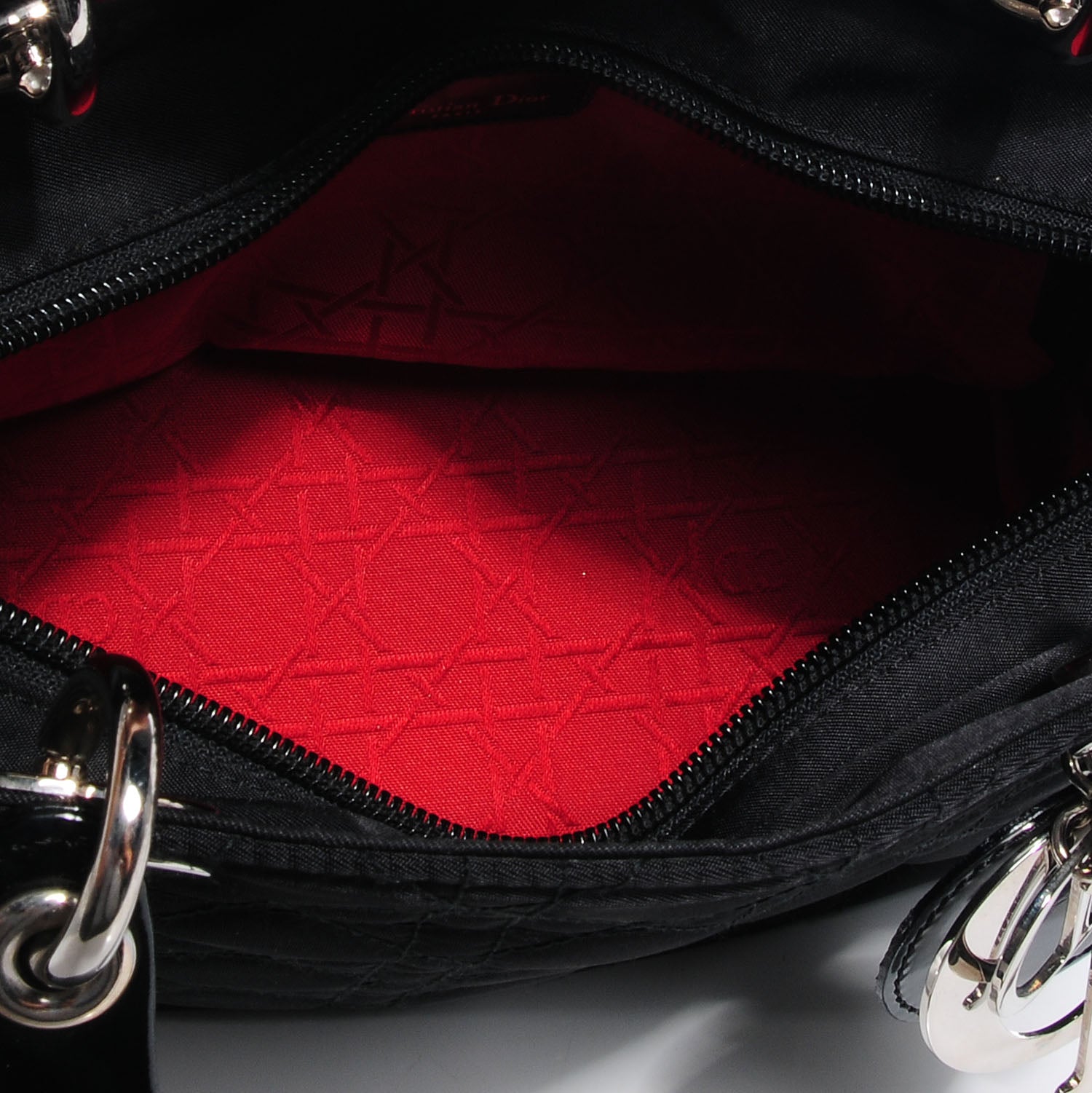 Christian Dior Nylon Cannage Medium Lady Dior Black 6 of 8