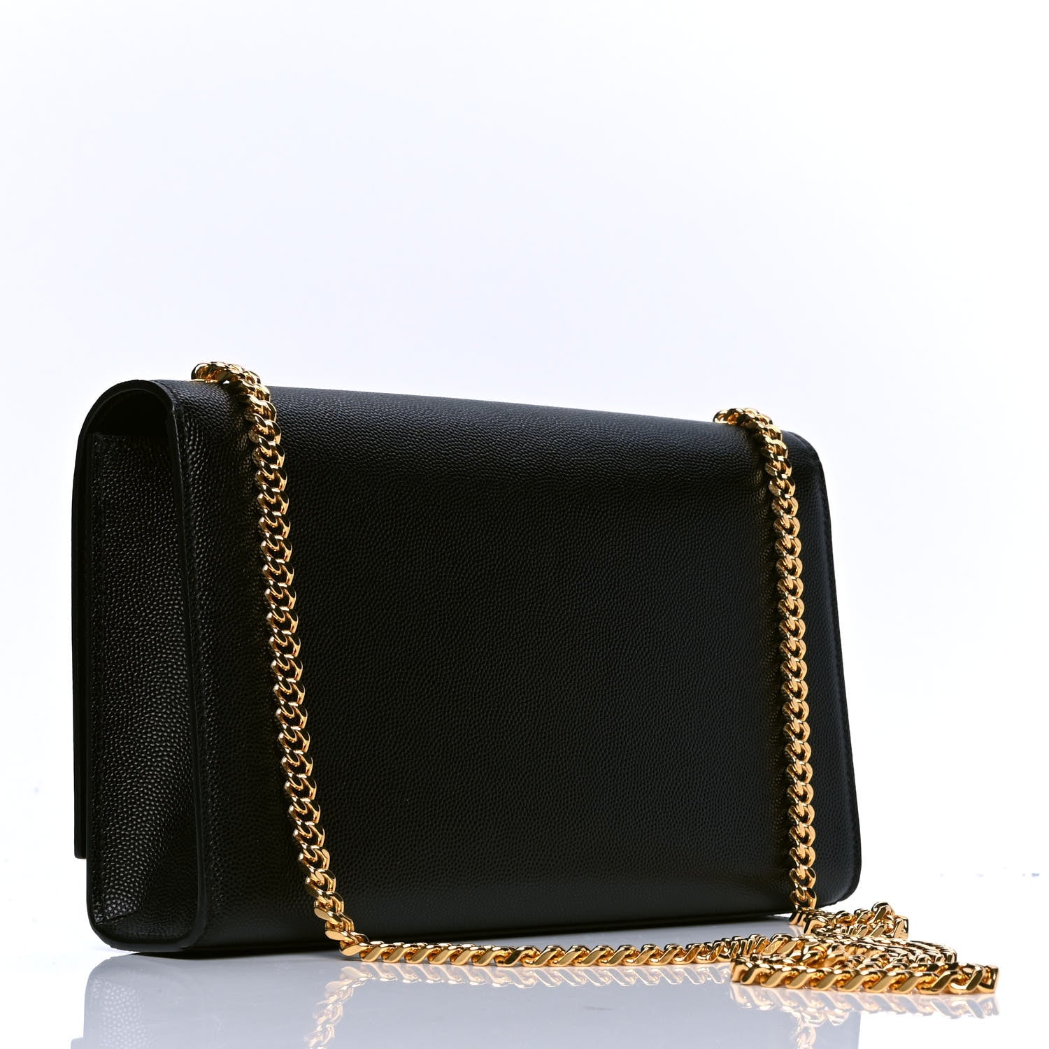 Saint Laurent Grain De Poudre Medium Classic Monogram Kate Satchel Black 2 of 5