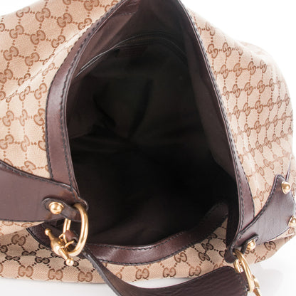 Gucci Monogram Large Jockey Hobo Dark Brown 5 of 7