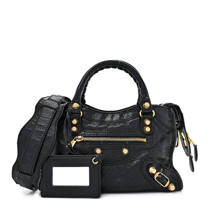 Balenciaga Agneau Giant 12 Gold Hardware Mini City Black 1 of 14