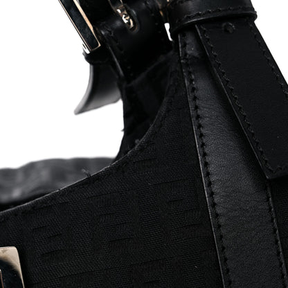 Fendi Zucchino Vitello Shoulder Bag Black 18 of 21