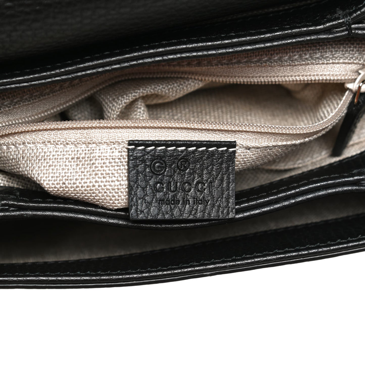 Dollar Calfskin Interlocking G Crossbody Bag Black