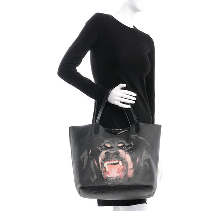 Givenchy Textured Coated Canvas Rottweiler Pint Large Antigona Tote Black 2 of 10