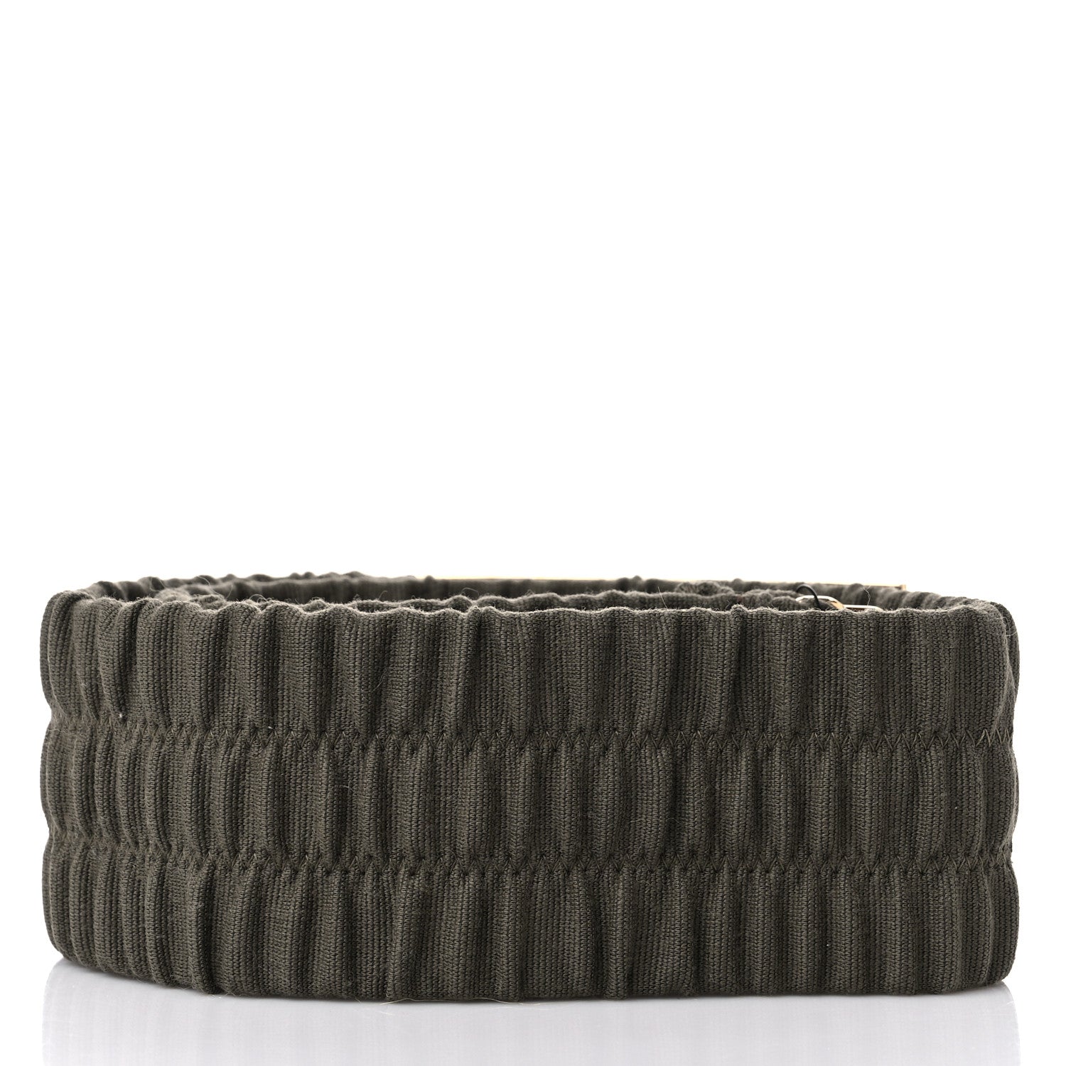 Fendi Canvas Maxi FF Stretch Belt 75 30 Grey 3 of 4