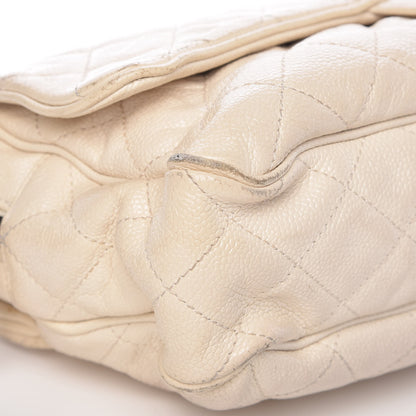 Chanel Caviar Quilted Large Shiva Flap White 10 of 15
