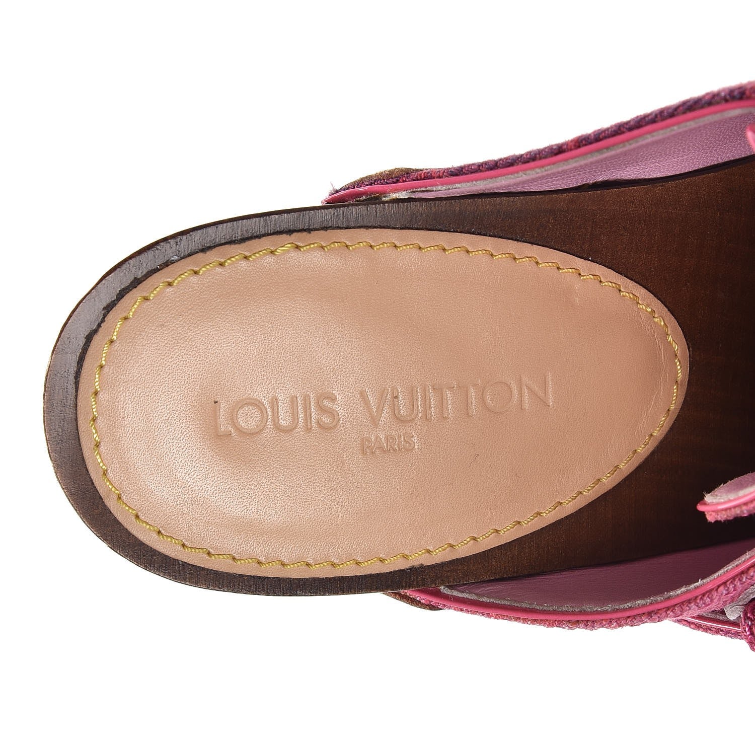 Louis Vuitton Denim Rosa Mule Clogs 38 Fuchsia 9 of 10