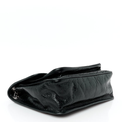 Saint Laurent Crinkled Calfskin Matelasse Monogram Medium Niki Chain Satchel Black 4 of 11
