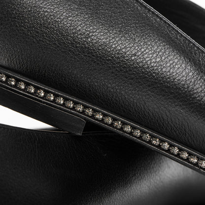 Chanel Patent Lambskin Crystal CC Cap Toe Ballerina Flats 39 Black 7 of 8