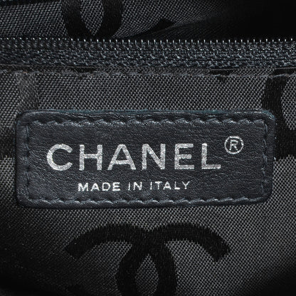 Chanel Calfskin Quilted Cambon Pochette Beige Black 7 of 8