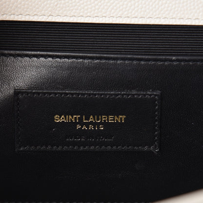 Saint Laurent Grain De Poudre Medium Classic Monogram Kate Satchel Porcellana 6 of 12
