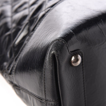 Chanel Calfskin Coated Canvas Quilted Tote Black 13 of 19