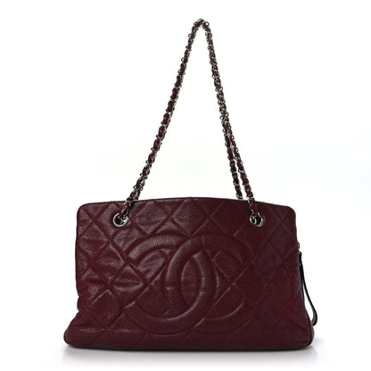 Chanel Caviar Quilted Timeless CC Shopping Tote Burgundy 1 of 11
