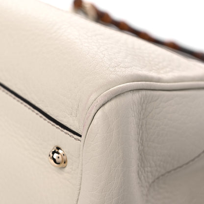 Gucci Grained Calfskin Medium Diana Bamboo Top Handle Tote Ivory 10 of 13