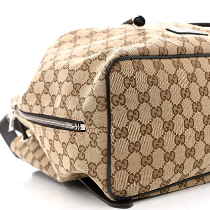 Gucci Monogram Dollar Calfskin O Drawstring Backpack Beige Ebony Testa di Moro Dark Chocolate 9 of 10