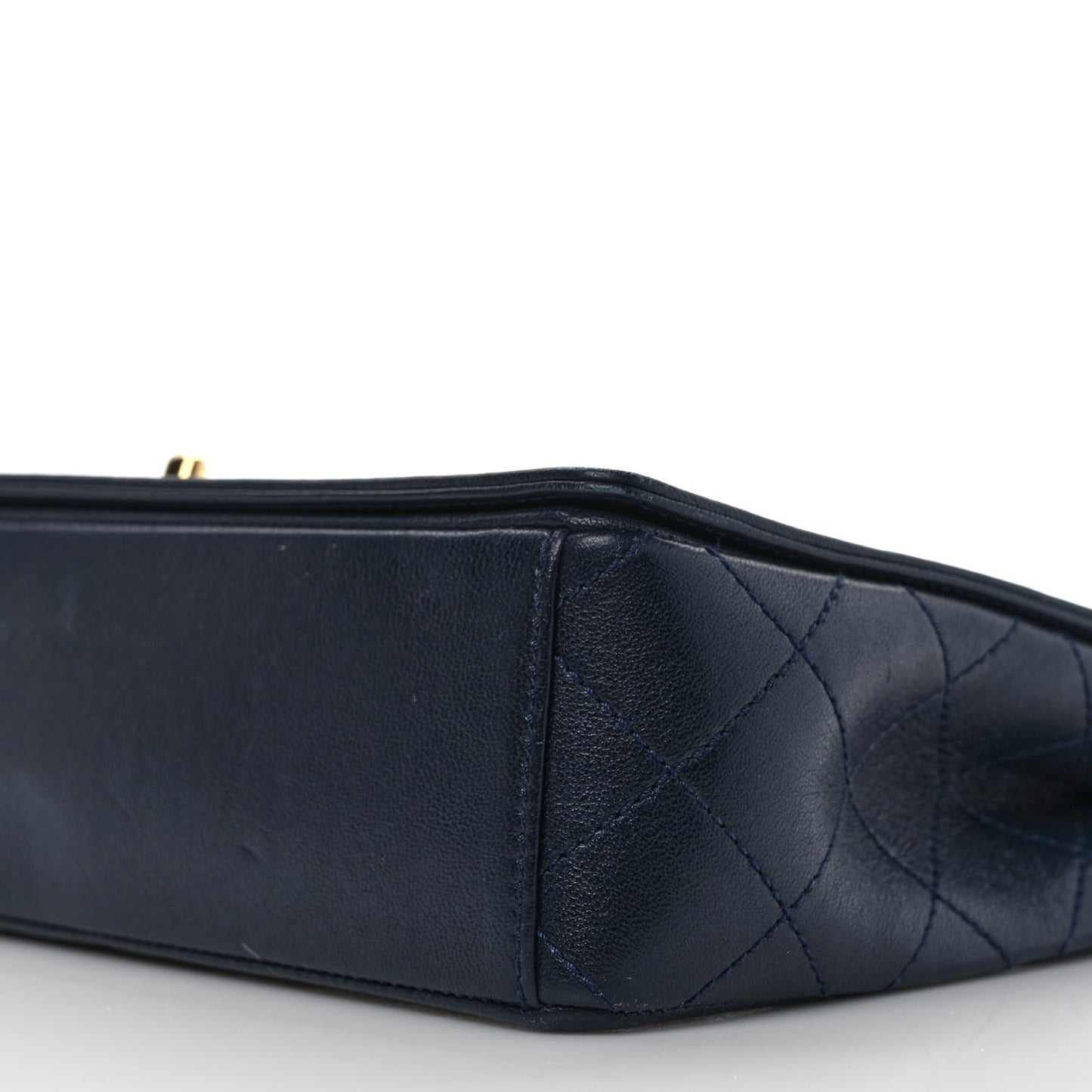 Sheepskin Quilted Vintage Mademoiselle Flap Dark Navy