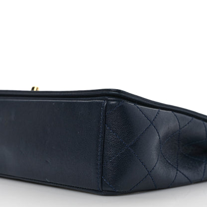 Chanel Sheepskin Quilted Vintage Mademoiselle Flap Dark Navy 9 of 9