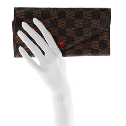 Louis Vuitton Damier Ebene Josephine Wallet Red 2 of 9
