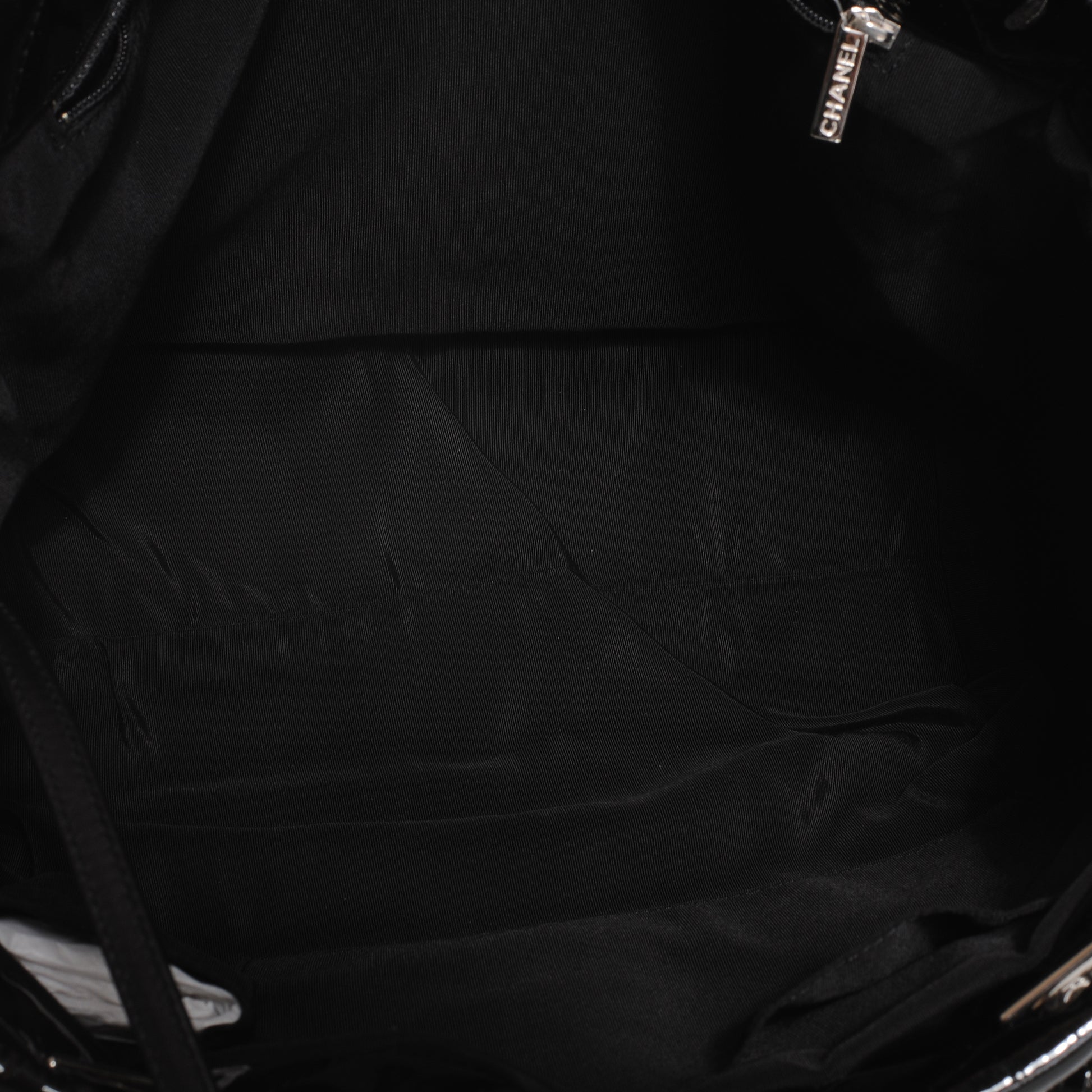 Chanel Patent Quilted Chic and Glitter Large Tote Black 5 of 7