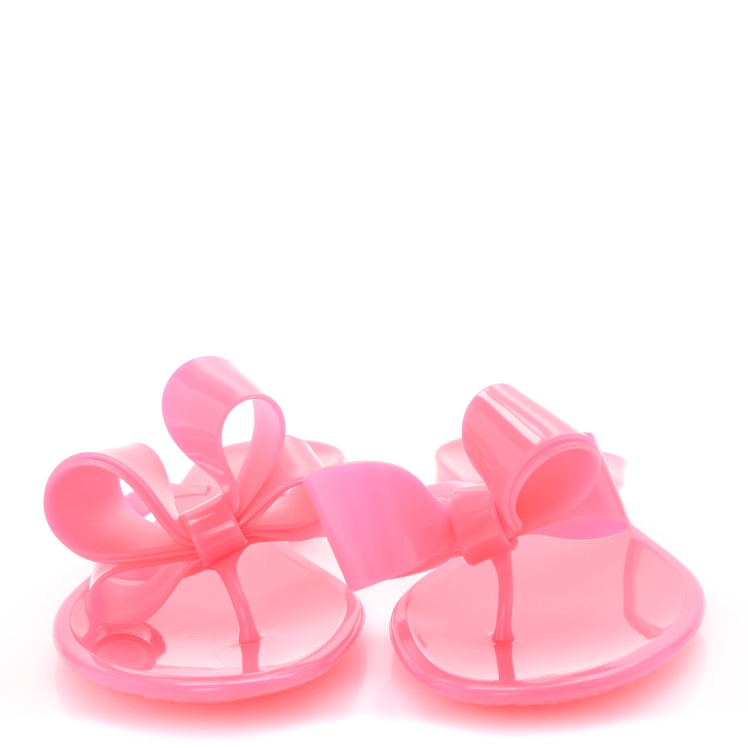 Valentino Garavani PVC Jelly Bow Thong Sandals 38 Fuxia Fluo 3 of 8