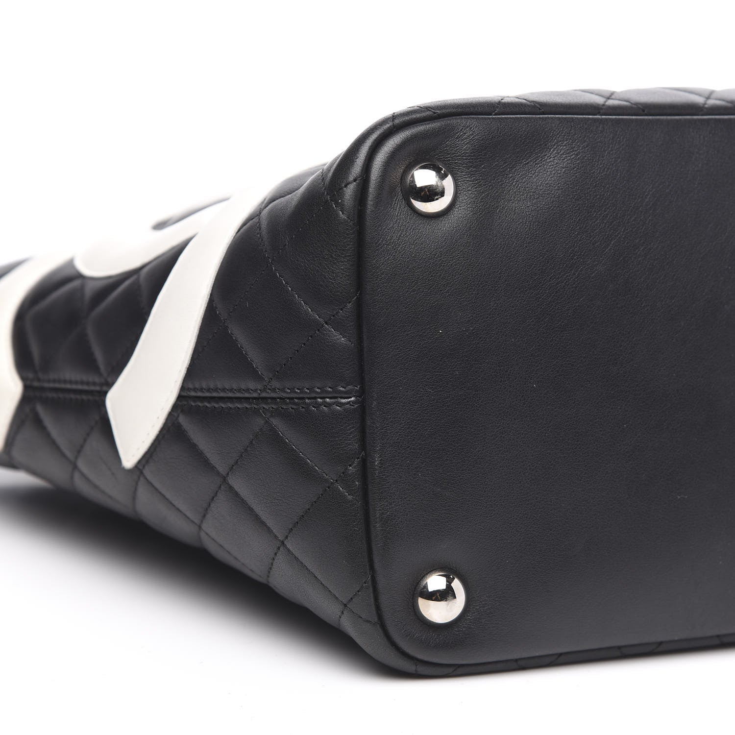 Chanel Calfskin Quilted Large Cambon Tote Black White 8 of 14