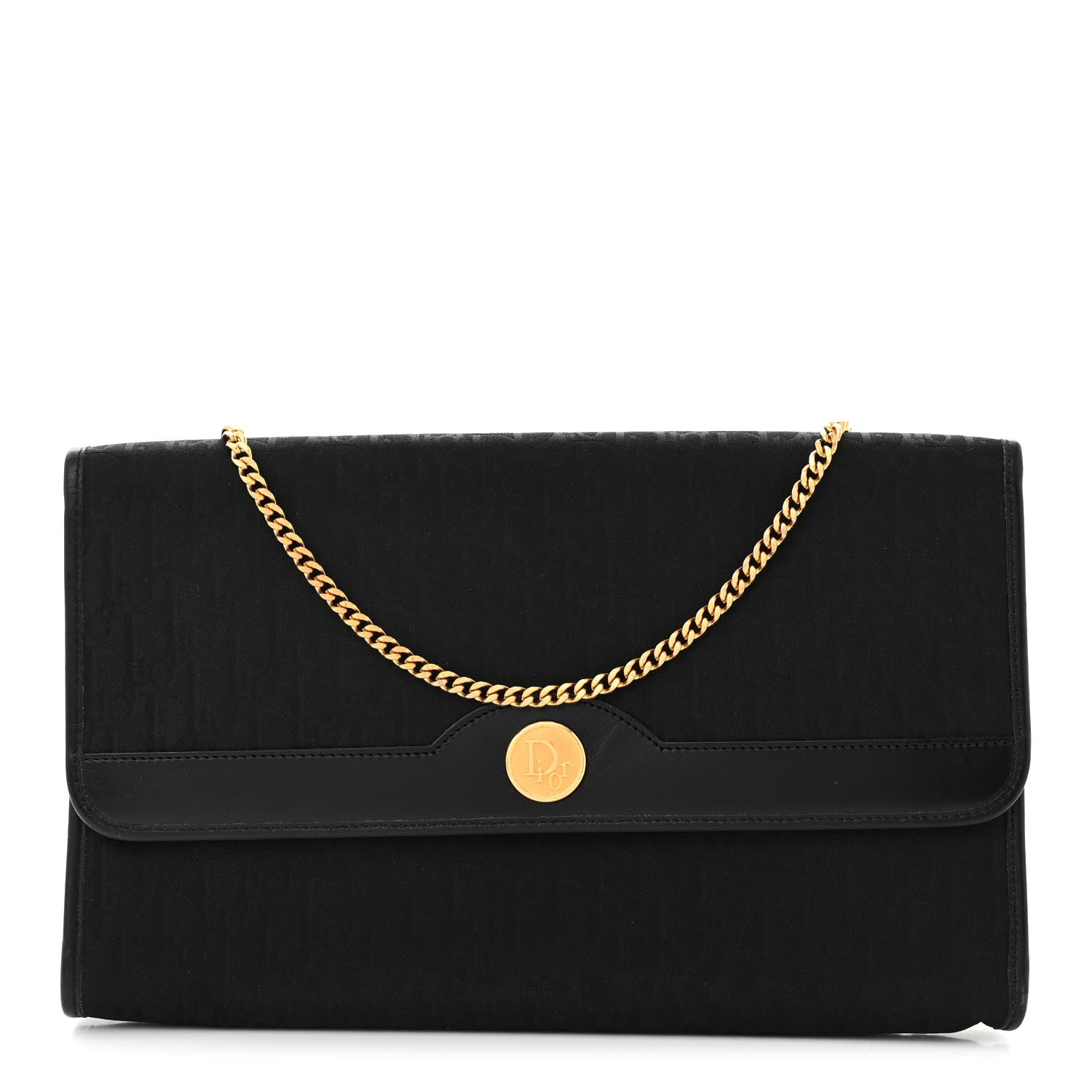 Christian Dior Monogram Chain Shoulder Bag Black 1 of 11