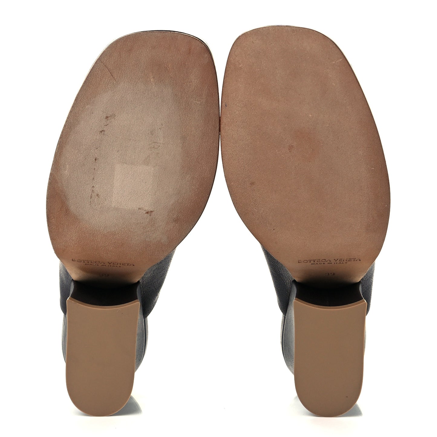 Nappa Stack Mule Sandals 39 Fondente