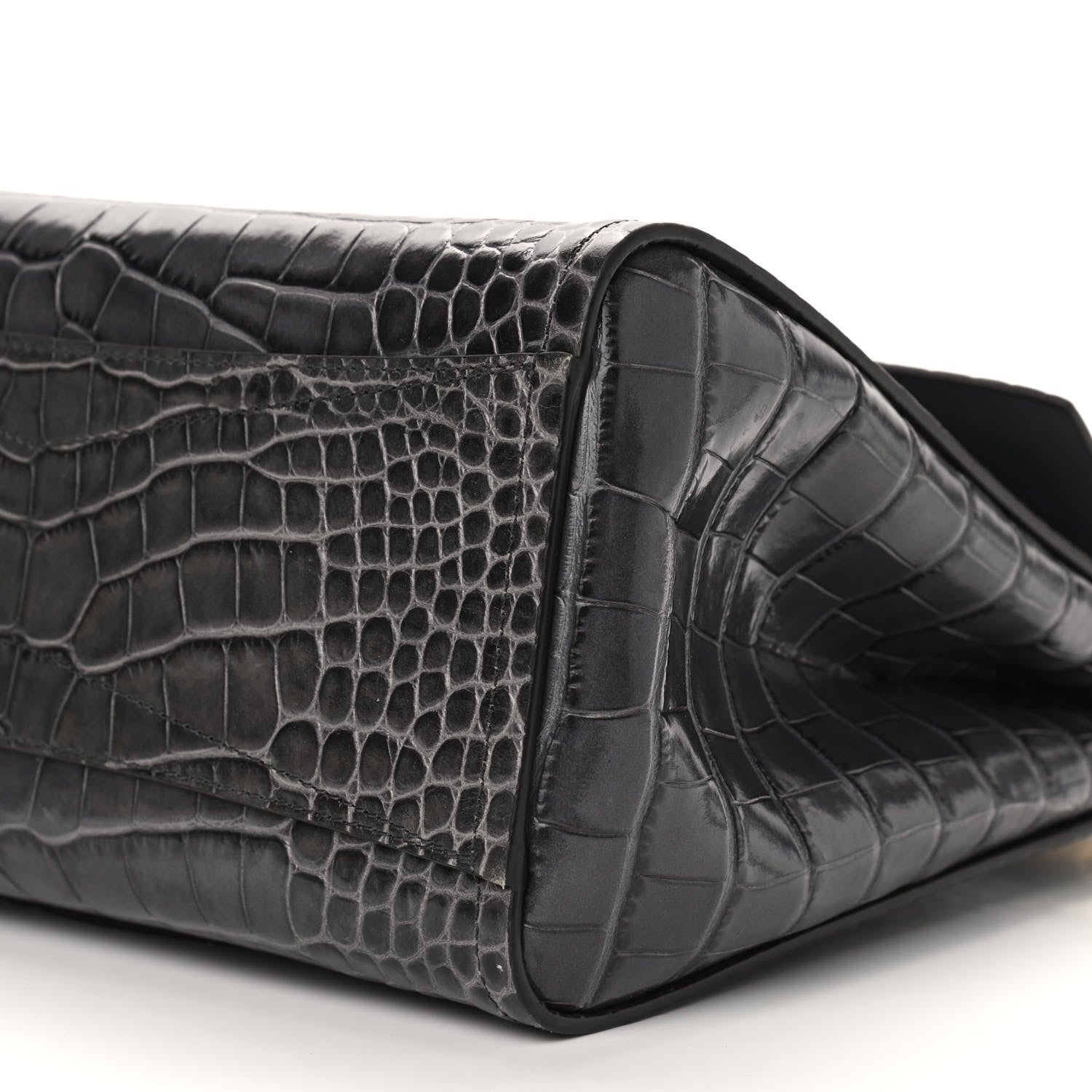 Givenchy Calfskin Crocodile Embossed Small Mystic Shoulder Bag Storm Grey 13 of 13