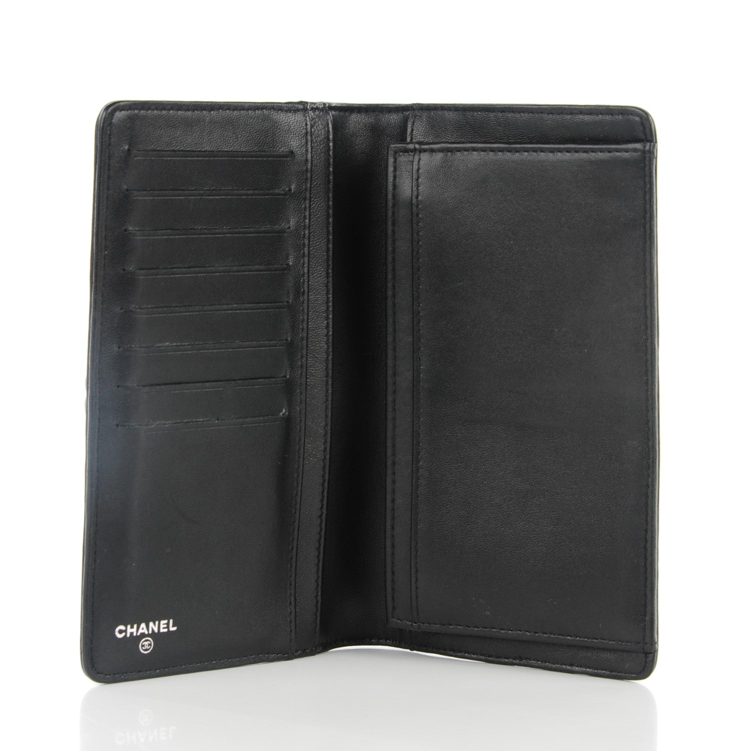 Chanel Lambskin Quilted Boy Yen Wallet Black 4 of 8