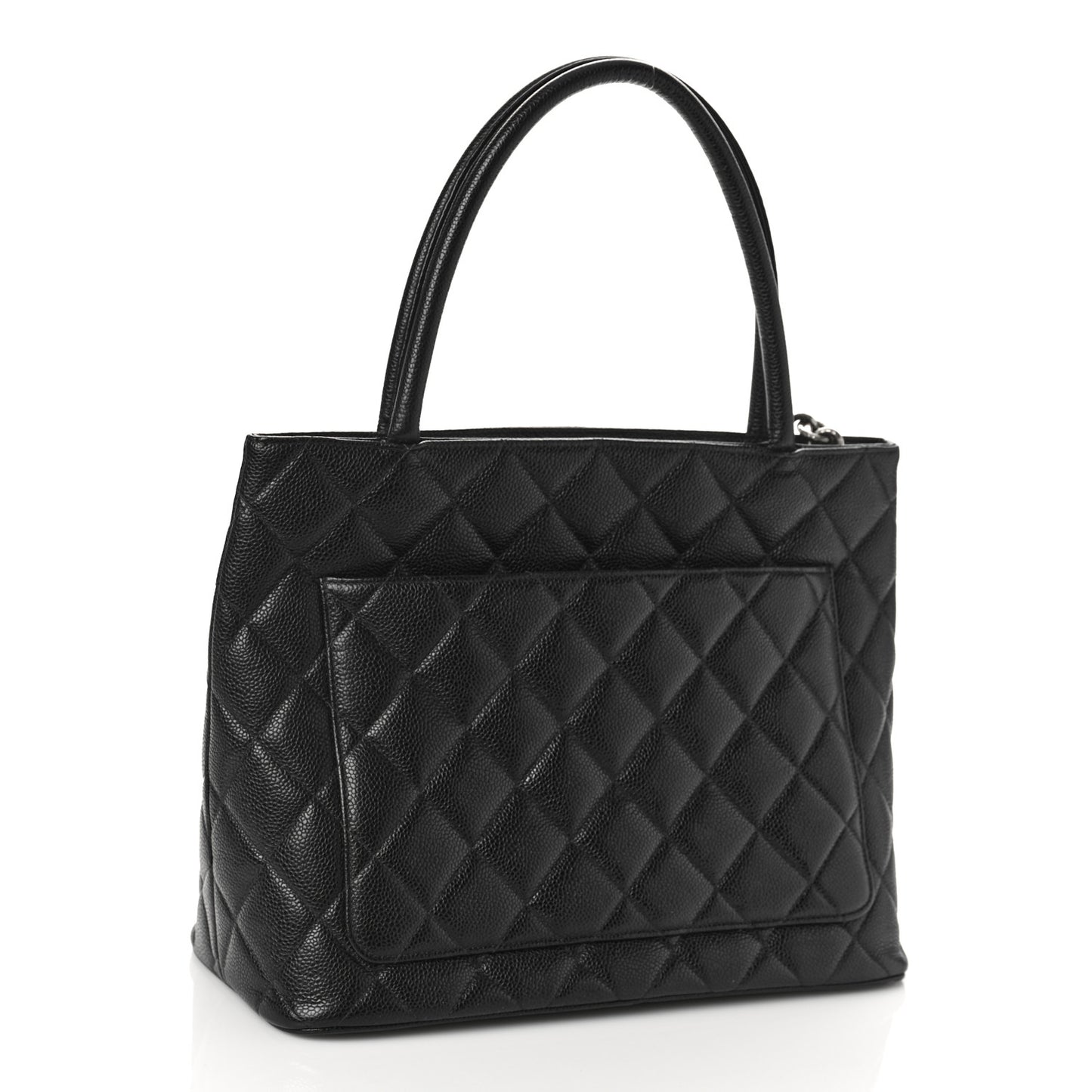 Caviar Quilted Medallion Tote Black