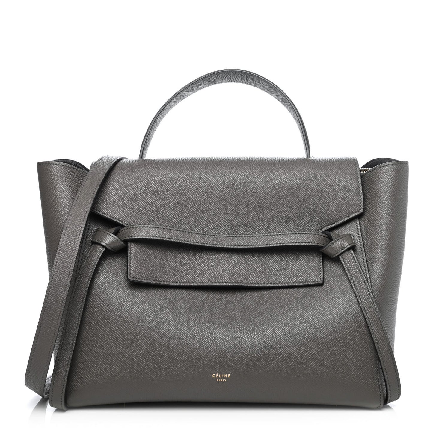 Grained Calfskin Mini Belt Bag Grey