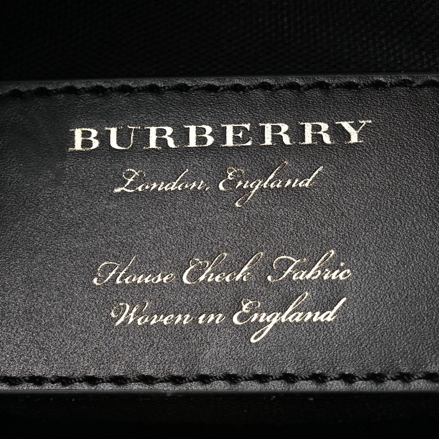 Burberry House Check Grainy Calfskin Medium Banner Tote Black 6 of 10