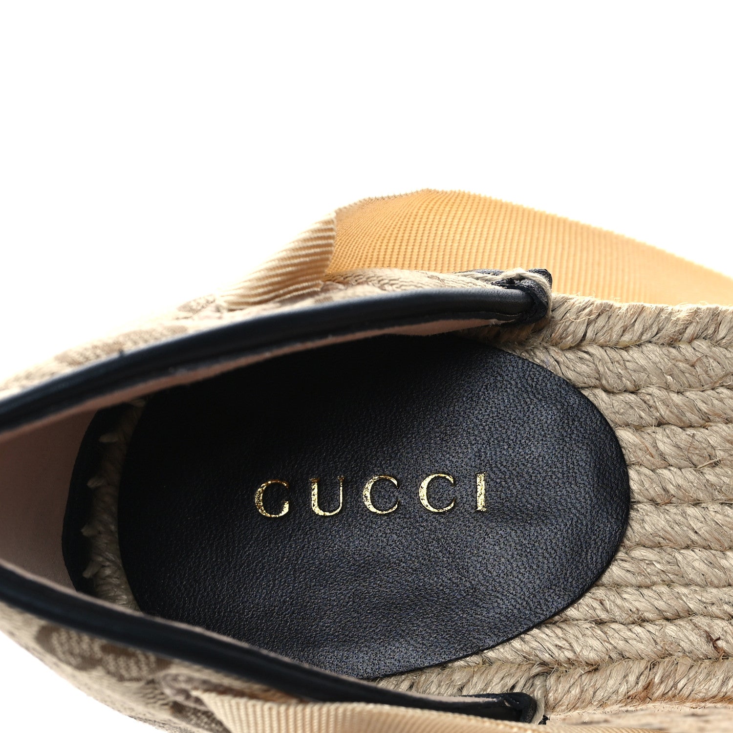 Gucci Monogram Matelasse GG Marmont Ankle Wrap Platform 35/120mm Espadrille Wedges 35 Beige Ebony Black Sand Storm 8 of 10