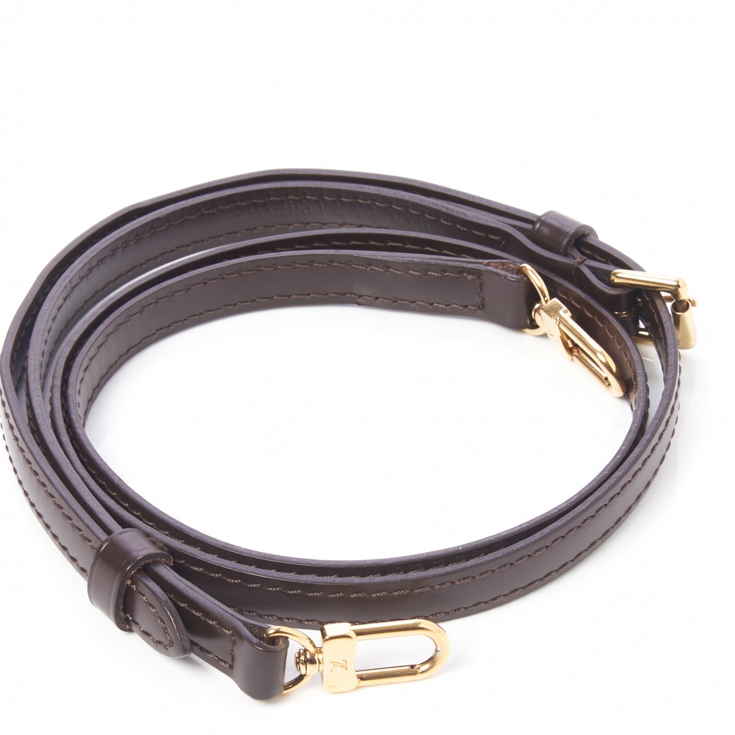 Louis Vuitton Calfskin 12mm Adjustable Shoulder Strap Brown 3 of 4