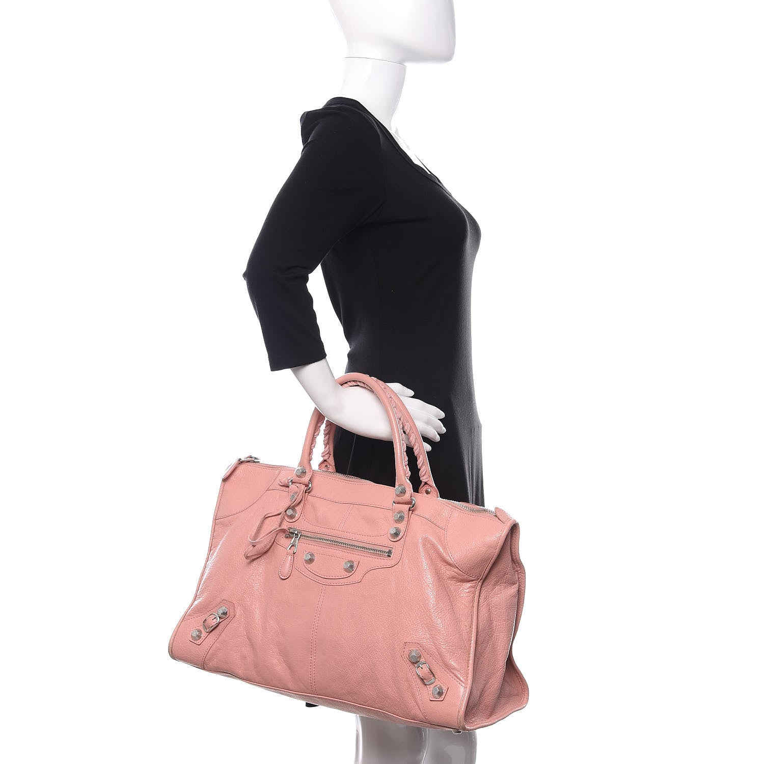 Balenciaga Agneau Giant 12 Silver Hardware Work Rose Peche 2 of 17