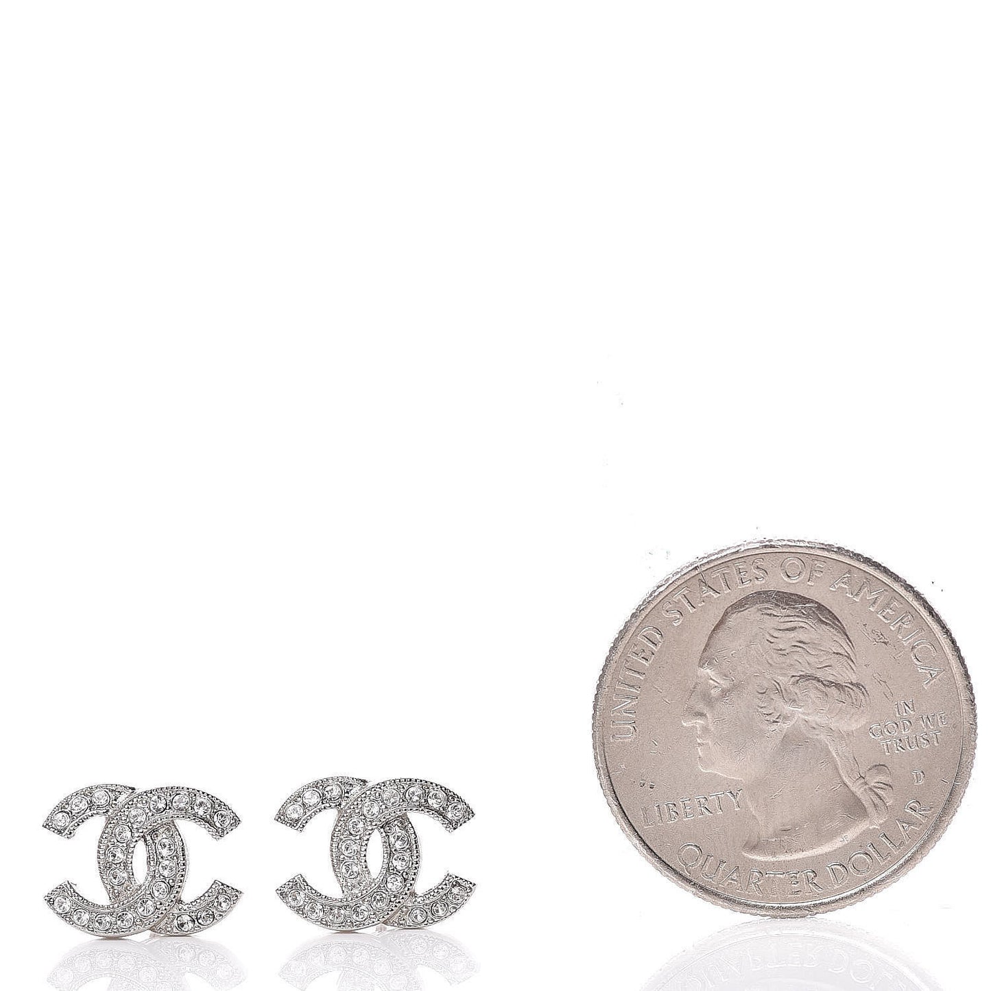 Crystal Mini Timeless CC Earrings Silver