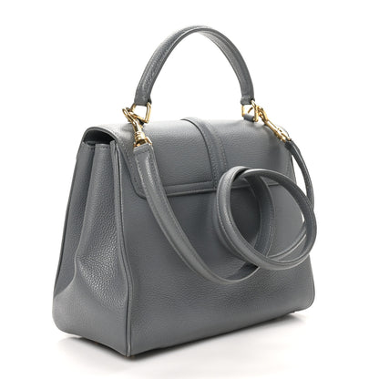 Celine Grained Calfskin Small 16 Top Handle Bag Medium Grey 2 of 9
