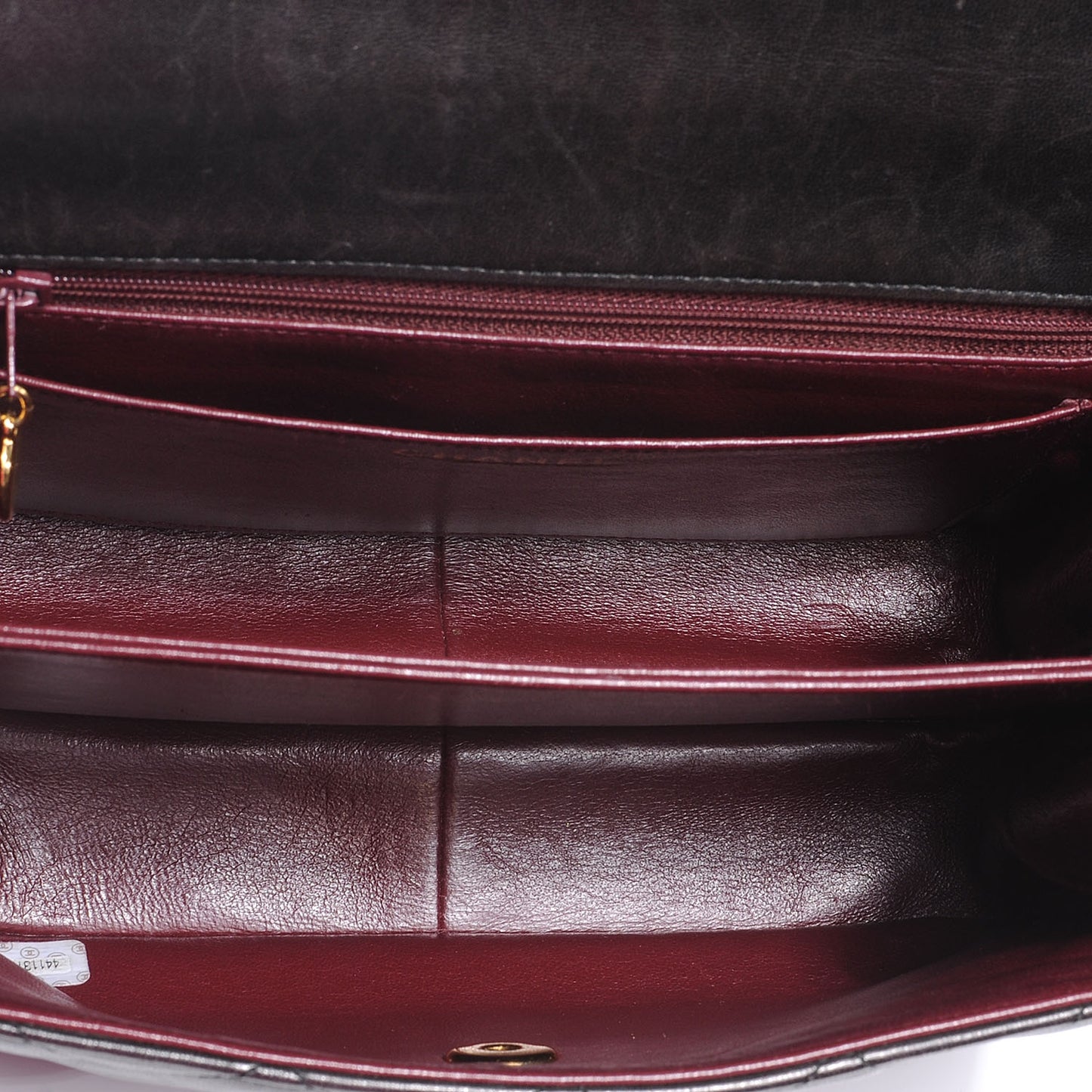 Leather Quilted Flap Shoulder Bag Black