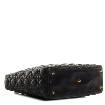 Christian Dior Lambskin Cannage Large Lady Dior Black 4 of 9