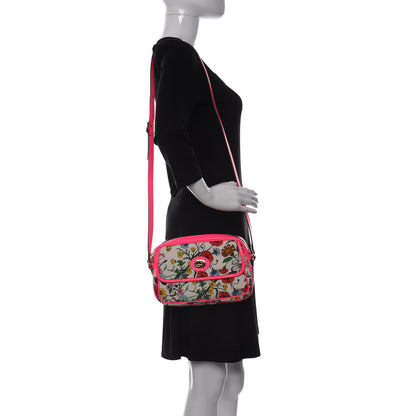 Gucci Canvas Flora Floral Shoulder Bag White Fuchsia Fluo 2 of 10