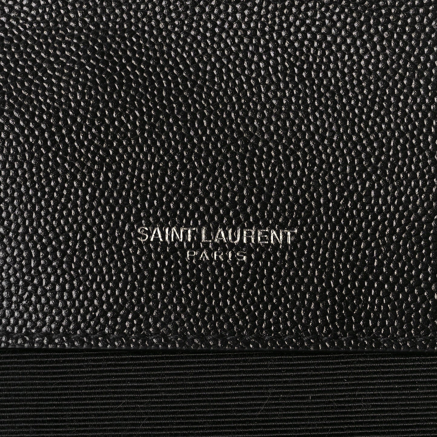 Grain De Poudre Textured Mixed Matelasse Large Triquilt Monogram Satchel Black