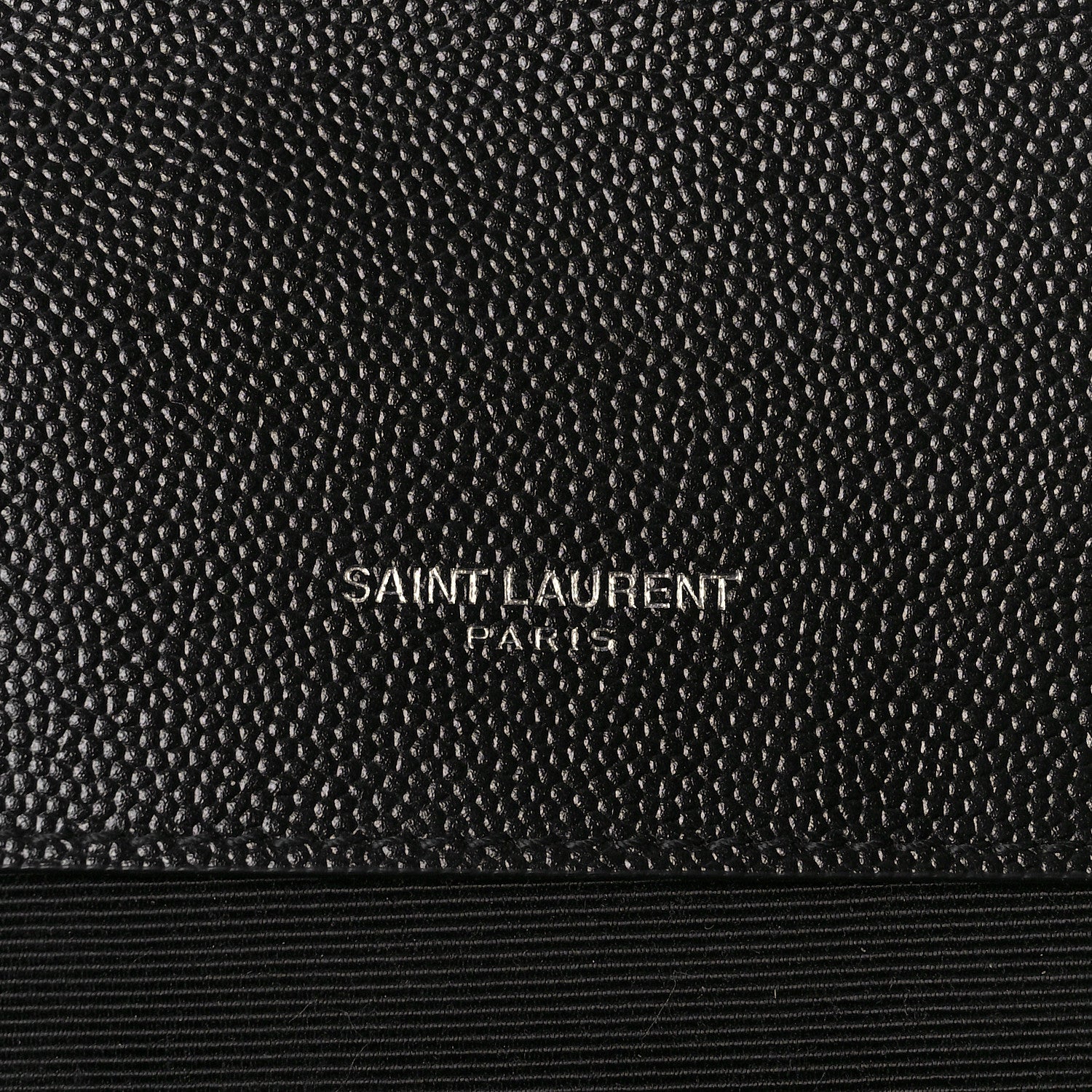 Saint Laurent Grain De Poudre Textured Mixed Matelasse Large Triquilt Monogram Satchel Black 6 of 9