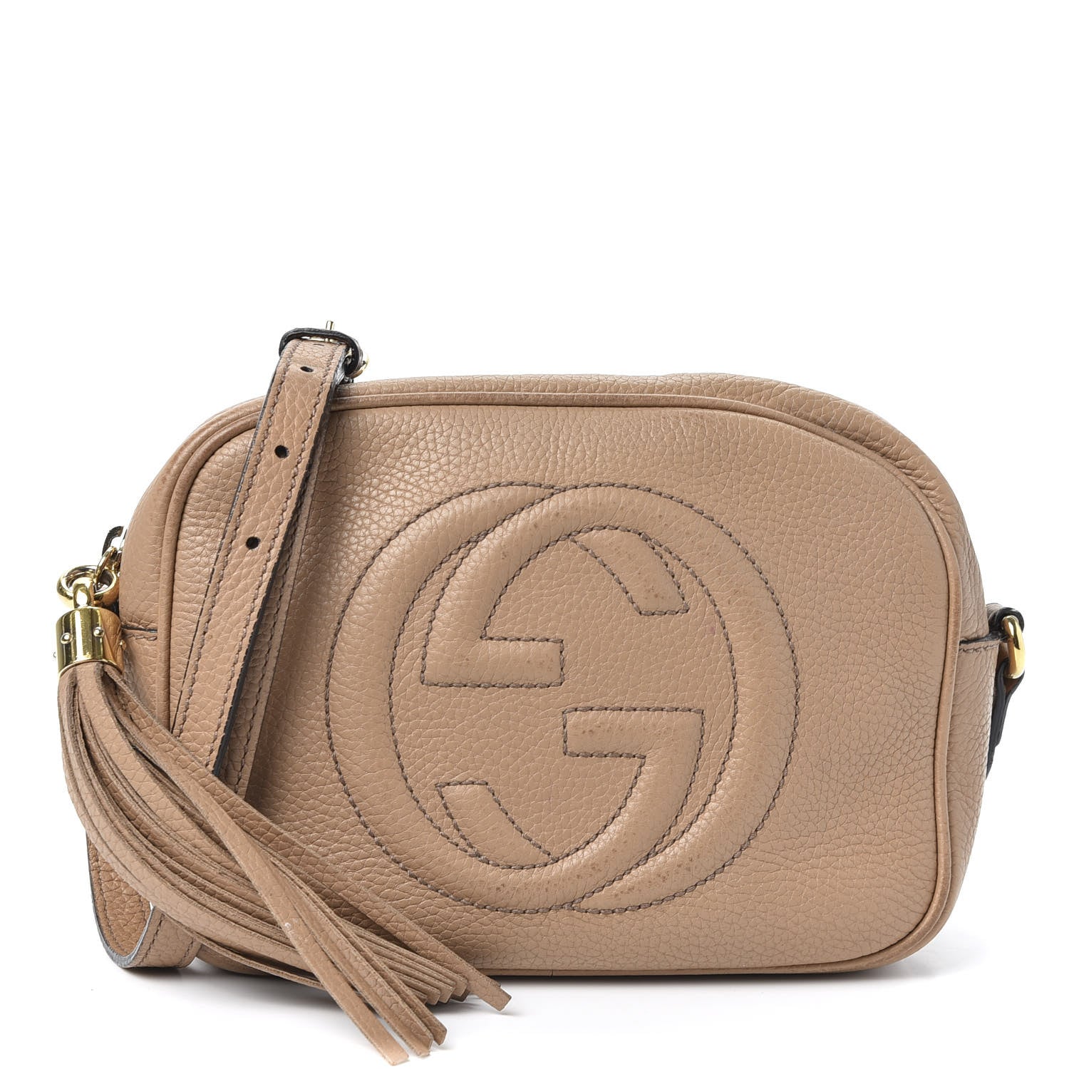 Gucci Pebbled Calfskin Small Soho Disco Bag Rose Beige 1 of 14