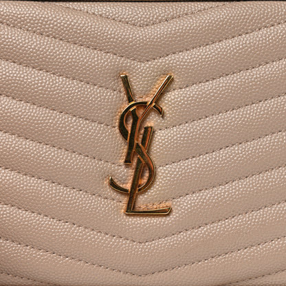 Saint Laurent Grain De Poudre Matelasse Monogram Mini Lou Camera Bag Dark Beige 11 of 11
