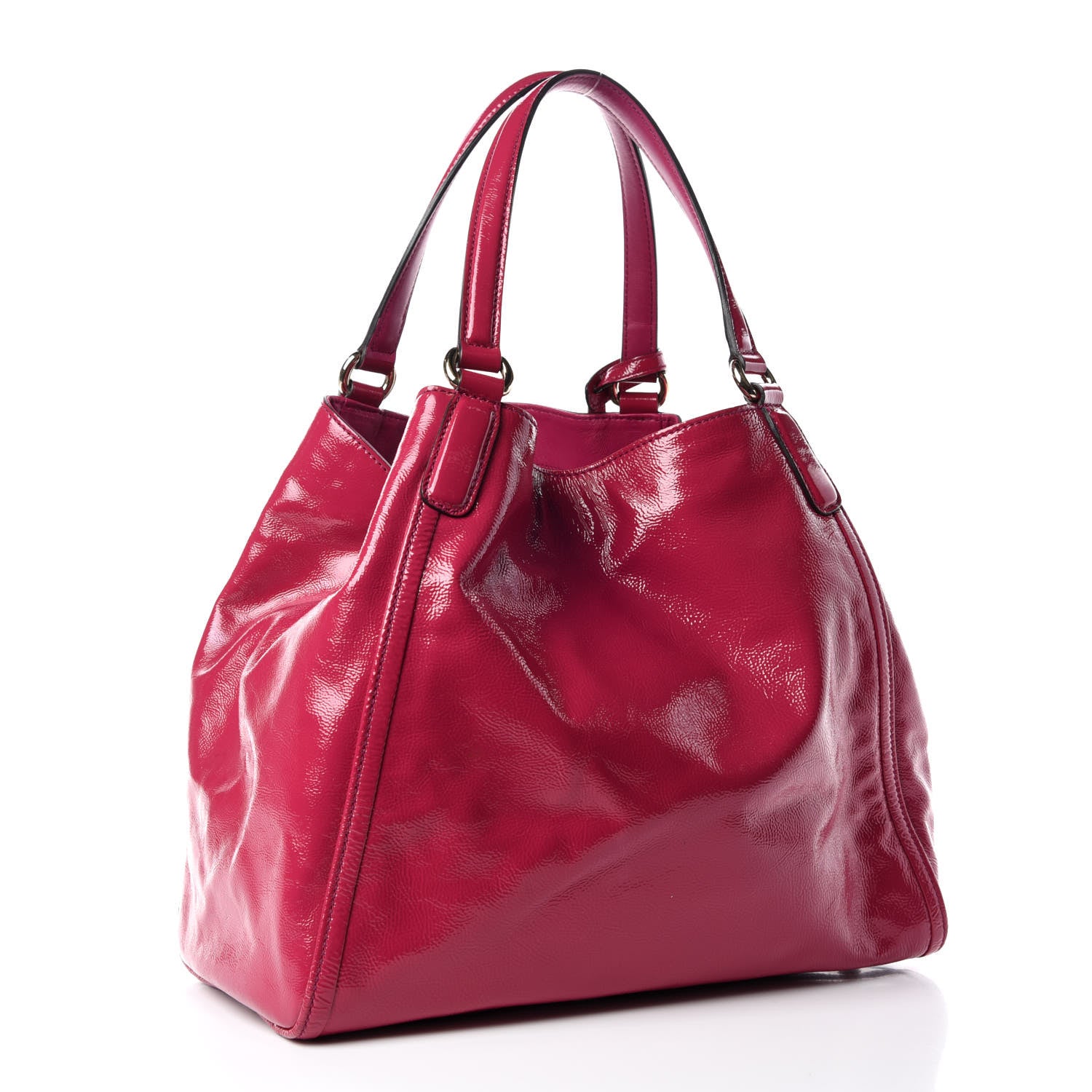 Gucci Vernice Naplack Medium Soho Shoulder Bag Bright Bouganville 3 of 11