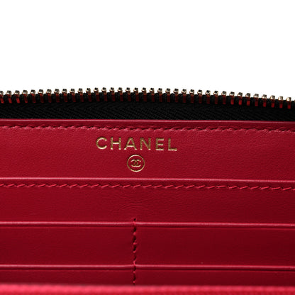 Chanel Shiny Goatskin Quilted Chanel 19 Long Zipped Around Wallet Black 6 of 13